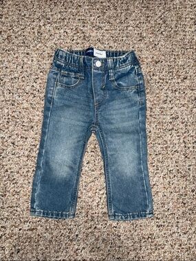 Old Navy Toddler Medium Blue Denim Pull-On Jeans- 12-18M